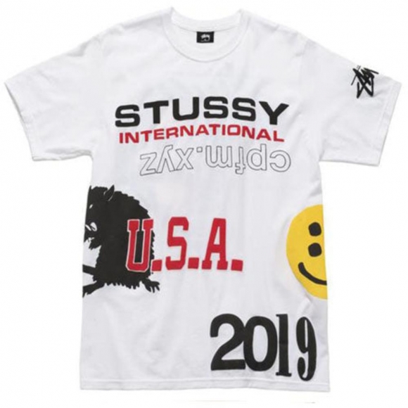 Stussy x Cactus Plant Flea Market USA 2019 Tee- White